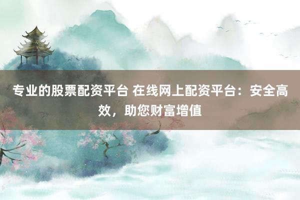 专业的股票配资平台 在线网上配资平台：安全高效，助您财富增值