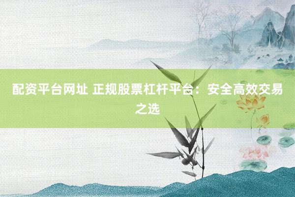 配资平台网址 正规股票杠杆平台：安全高效交易之选