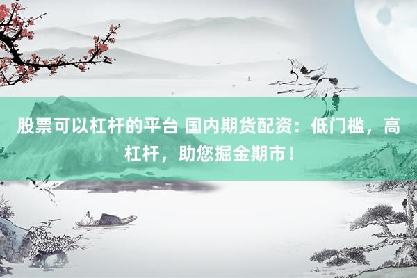 股票可以杠杆的平台 国内期货配资：低门槛，高杠杆，助您掘金期市！