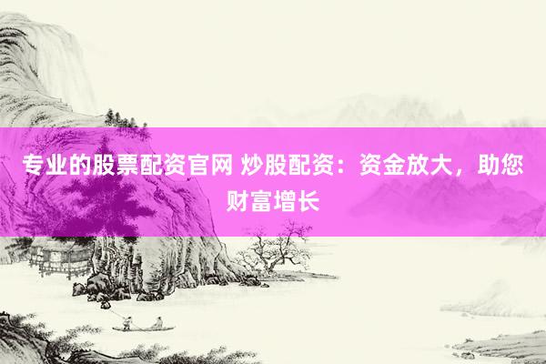 专业的股票配资官网 炒股配资：资金放大，助您财富增长